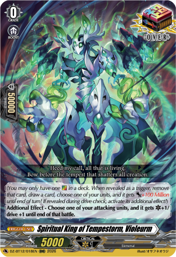 DZ-BT12/018EN Spiritual King of Tempestorm, Violeurm RRR DZBT12