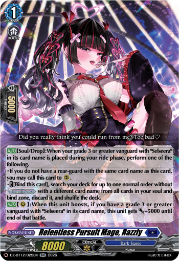 DZ-BT12/025EN Relentless Pursuit Mage, Razzly RR DZBT12