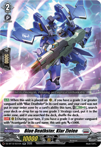 DZ-BT12/031EN Blue Deathster, Klar Zielen RR DZBT12