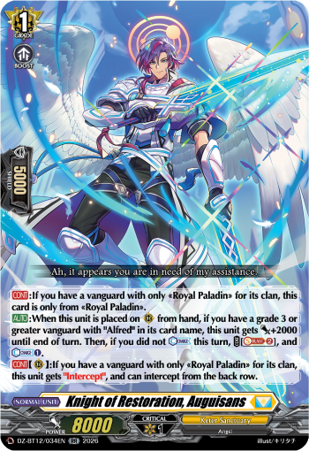 DZ-BT12/034EN Knight of Restoration, Auguisans RR DZBT12