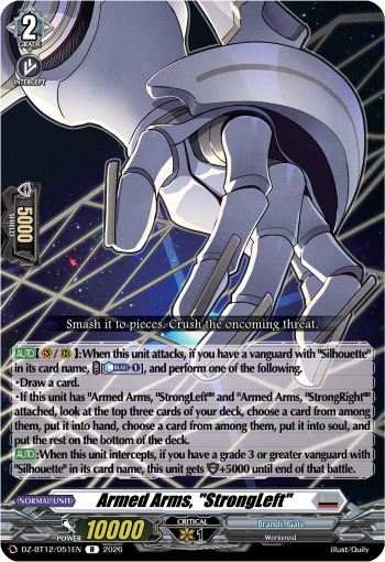 DZ-BT12/051EN Armed Arms, "StrongLeft" R DZBT12