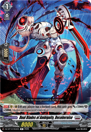 DZ-BT12/053EN Dual Blades of Ambiguity, Decoheraise R DZBT12