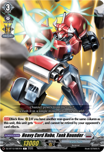 DZ-BT12/087EN Heavy Cord Robo, Tank Bounder C DZBT12