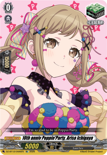 DZ-BT12/EX05EN 10th anniv Poppin'Party, Arisa Ichigaya EX DZBT12
