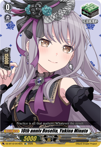 DZ-BT12/EX16EN 10th anniv Roselia, Yukina Minato EX DZBT12