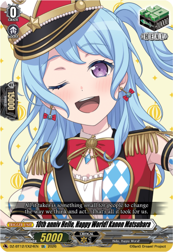 DZ-BT12/EX24EN 10th anniv Hello, Happy World! Kanon Matsubara EX DZBT12