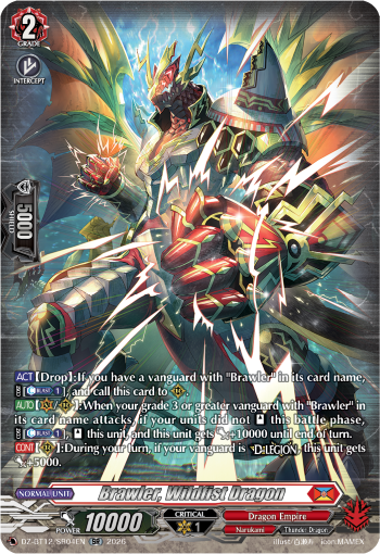 DZ-BT12/SR04EN Brawler, Wildfist Dragon SR DZBT12