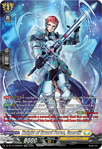DZ-BT12/SR29EN Knight of Sword Force, Caerdif SR DZBT12