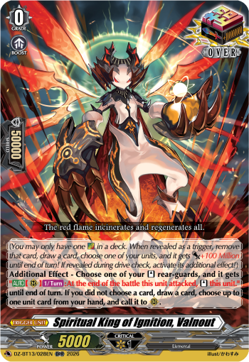 DZ-BT13/028EN Spiritual King of Ignition, Valnout ORR DZBT13