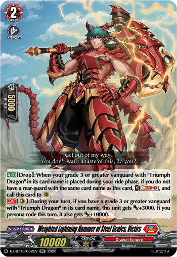 DZ-BT13/032EN Weighted Lightning Hammer of Steel Scales, Victirs RR DZBT13