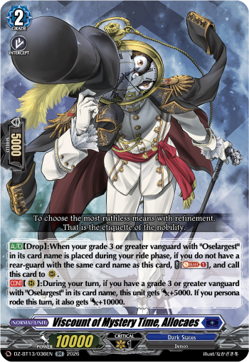 DZ-BT13/036EN Viscount of Mystery Time, Allocaes RR DZBT13