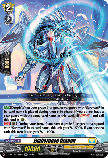 DZ-BT13/043EN Exuberance Dragon RR DZBT13