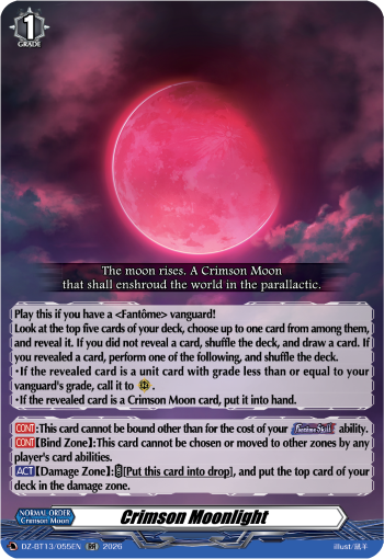 DZ-BT13/055EN Crimson Moonlight RR DZBT13