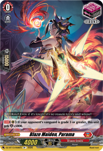 DZ-BT13/058EN Blaze Maiden, Parama R+ DZBT13