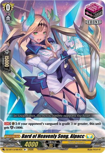 DZ-BT13/067EN Bard of Heavenly Song, Alpacc R+ DZBT13