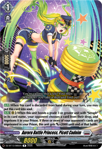 DZ-BT13/085EN Aurora Battle Princess, Picott Cadnim R DZBT13