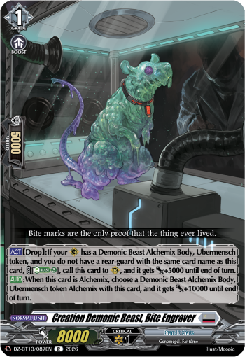 DZ-BT13/087EN Creation Demonic Beast, Bite Engraver R DZBT13