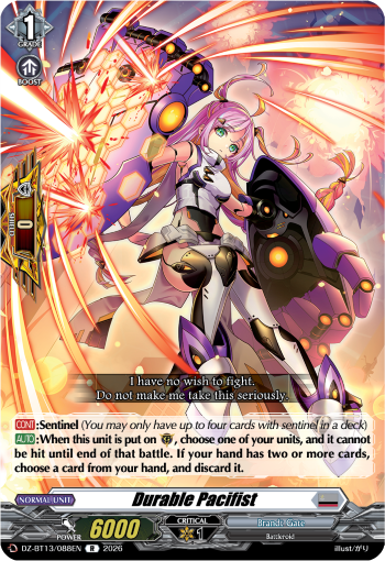 DZ-BT13/088EN Durable Pacifist R DZBT13