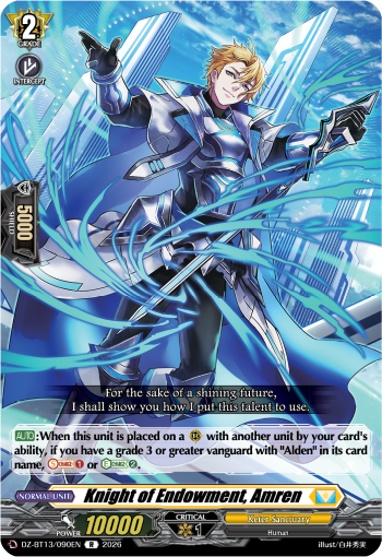 DZ-BT13/090EN Knight of Endowment, Amren R DZBT13