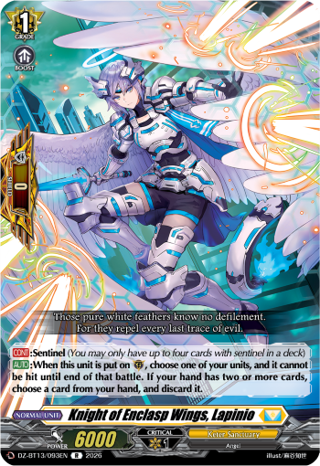 DZ-BT13/093EN Knight of Enclasp Wings, Lapinio R DZBT13