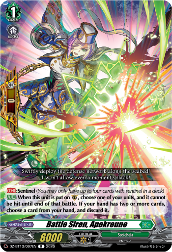 DZ-BT13/097EN Battle Siren, Apokreune R DZBT13