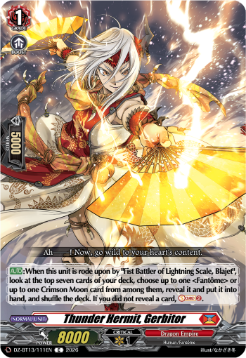 DZ-BT13/111EN Thunder Hermit, Gerbitor C DZBT13