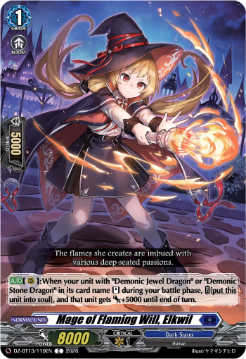 DZ-BT13/119EN Mage of Flaming Will, Elkwil C DZBT13