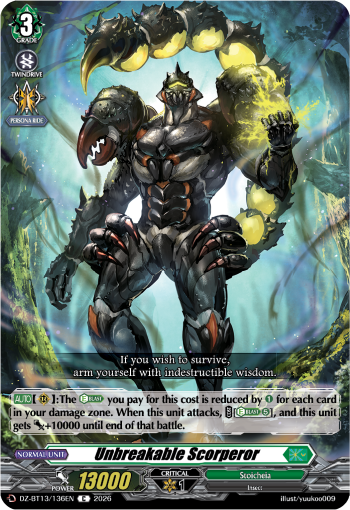 DZ-BT13/136EN Unbreakable Scorperor C DZBT13