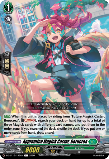 DZ-BT13/139EN Apprentice Magick Caster, Berucrea C DZBT13