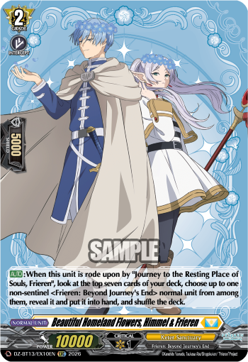 DZ-BT13/EX10EN Beautiful Homeland Flowers, Himmel & Frieren EXC DZBT13