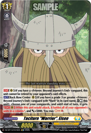 DZ-BT13/EX15EN Taciturn "Warrior", Eisen EXC DZBT13