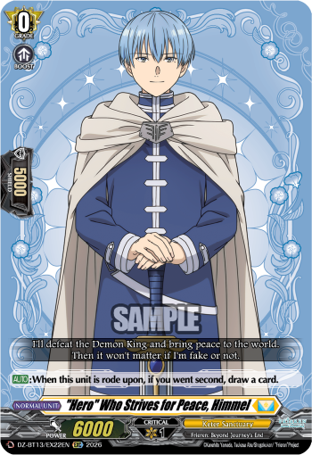 DZ-BT13/EX22EN "Hero" Who Strives for Peace, Himmel EXC DZBT13