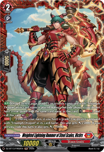 DZ-BT13/FR02EN Weighted Lightning Hammer of Steel Scales, Victirs FR DZBT13