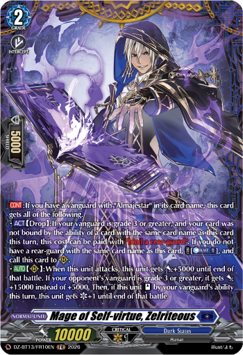 DZ-BT13/FR10EN Mage of Self-virtue, Zelriteous FR DZBT13