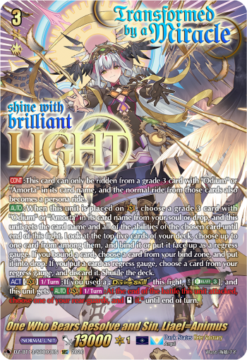 DZ-BT13/SEC03EN One Who Bears Resolve and Sin, Liael=Animus SEC DZBT13