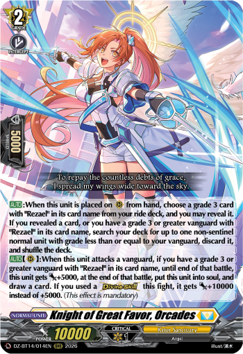 DZ-BT14/014EN Knight of Great Favor, Orcades RRR DZBT14