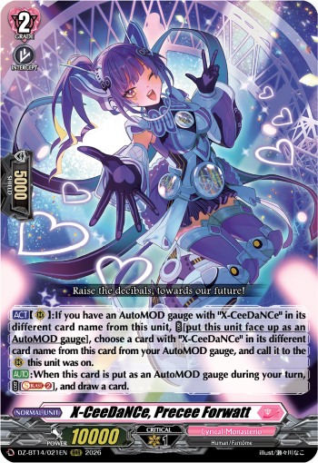 DZ-BT14/021EN X-CeeDaNCe, Precee Forwatt RRR DZBT14
