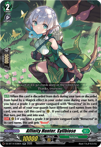 DZ-BT14/039EN Affinity Hunter, Syllbiose RR DZBT14