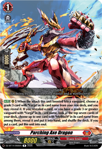 DZ-BT14/050EN Parching Axe Dragon R DZBT14