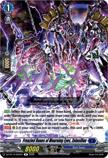 DZ-BT14/053EN Frenzied Bones of Mourning Eyes, Zolneillon R DZBT14