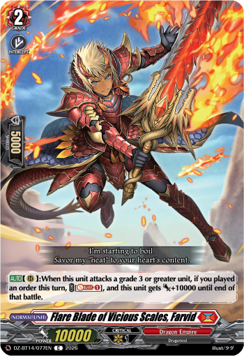 DZ-BT14/077EN Flare Blade of Vicious Scales, Farvid C DZBT14