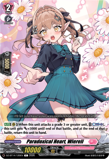 DZ-BT14/120EN Paradoxical Heart, Wiereli C DZBT14