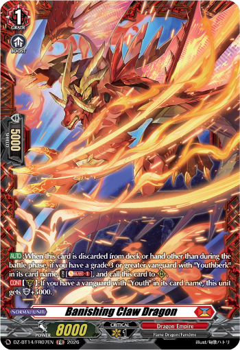DZ-BT14/FR07EN Banishing Claw Dragon FR DZBT14