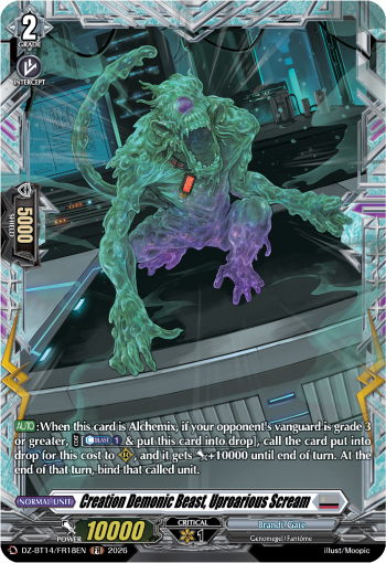 DZ-BT14/FR18EN Creation Demonic Beast, Uproarious Scream FR DZBT14