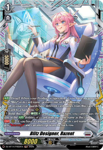 DZ-BT14/FR22EN Blitz Designer, Razent FR DZBT14