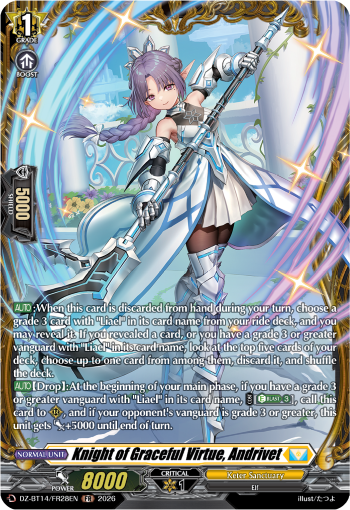DZ-BT14/FR28EN Knight of Graceful Virtue, Andrivet FR DZBT14