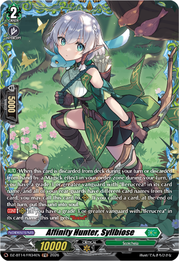 DZ-BT14/FR34EN Affinity Hunter, Syllbiose FR DZBT14