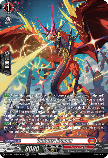 DZ-BT14/SR08EN Outburst Dragon SR DZBT14