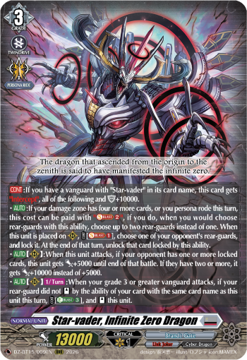 DZ-BT15/009EN Star-vader, Infinite Zero Dragon RRR DZBT15