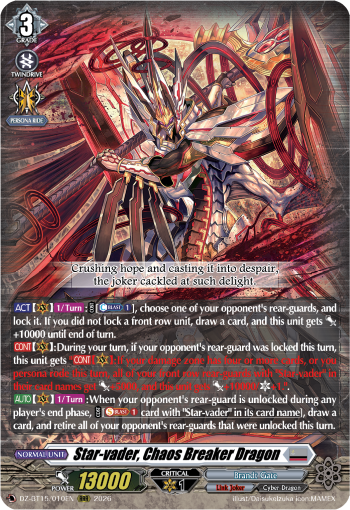 DZ-BT15/010EN Star-vader, Chaos Breaker Dragon RRR DZBT15